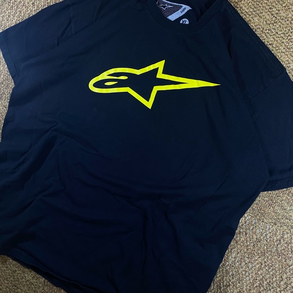 Alpinestars Motorsport black and yellow T-shirt - Picture 2 of 6